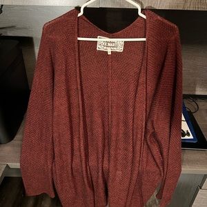Pink Martini cardigan in burgandy color.